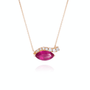 The Look Of Love Pavé Gemstone Necklace - Ilanzoni