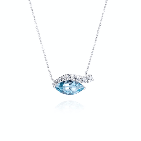 The Look Of Love Pavé Gemstone Necklace - Ilanzoni