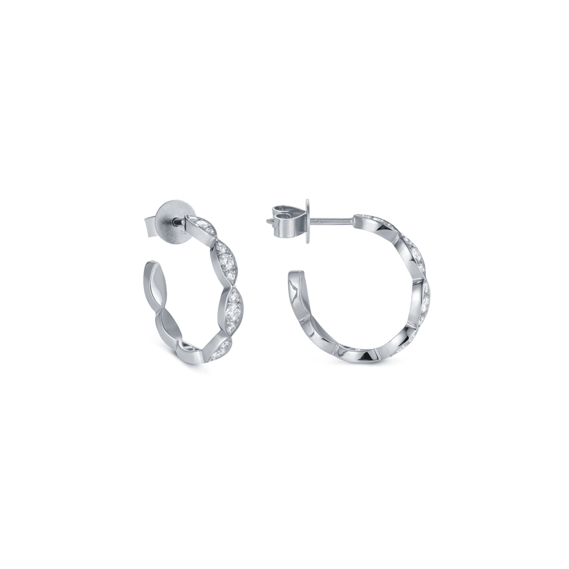 The Look Of Love Pavé Hoops - Ilanzoni