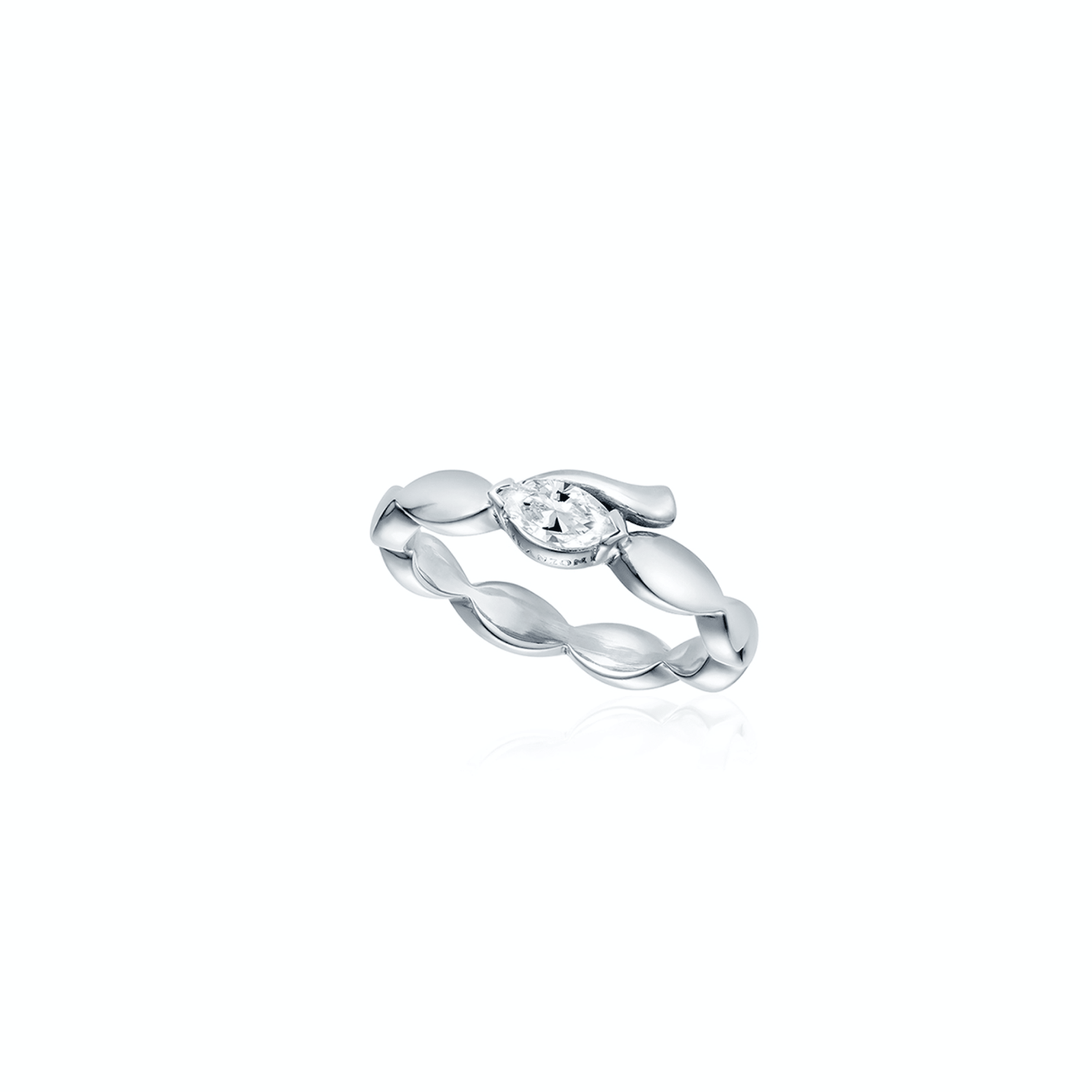 The Look Of Love Single Diamond Pinky Ring - Ilanzoni